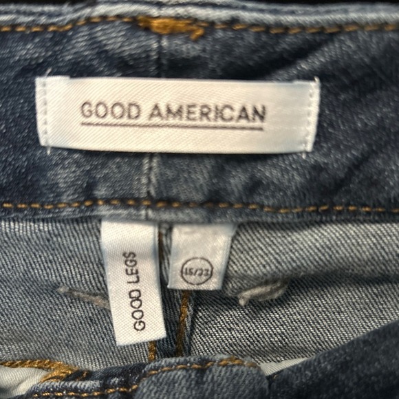 Good American Good Legs High Rise Distressed Skinny Jeans Size 15/32 - Picture 2 of 5